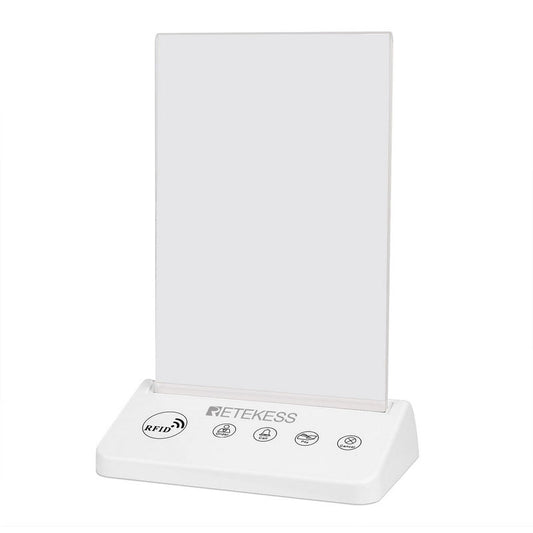 RETEKESS TD018 :: Wireless call button, RETEKESS, 4 keys, RFID reader, menu stand